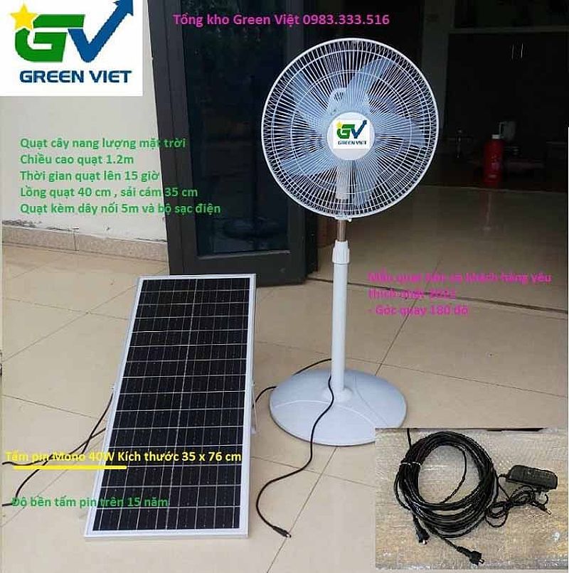 Quạt năng lượng mặt trời